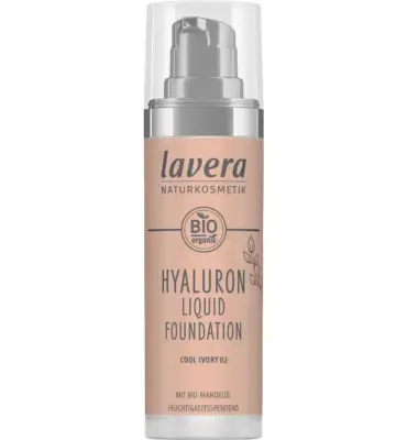 Lavera Hyaluron liquid foundation cool ivory 02 bio (30 ml) bij InternetDrogisterij