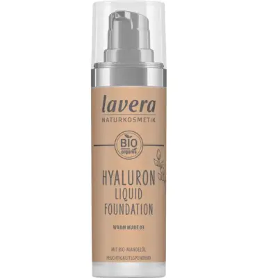 Lavera Hyaluron liquid foundation warm nude 03 bio (30 ml) bij InternetDrogisterij
