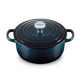 Le Creuset - Braadpan Rond in Geëmailleerd Gietijzer - Nuit - 24 cm bij Kookgigant