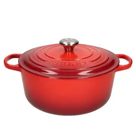 Le Creuset - Signature Braadpan Kersenrood 24 cm bij Kookgigant