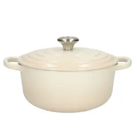 Le Creuset - Signature Braadpan Meringue 24 cm bij Kookgigant