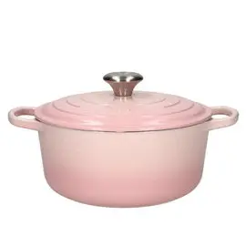 Le Creuset - Signature Braadpan Shell Pink 24 cm bij Kookgigant