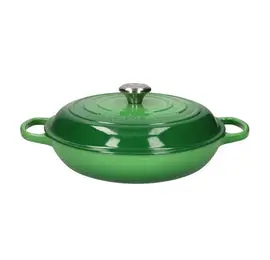 Le Creuset - Signature Campagnard Braadpan Bamboo 30 cm bij Kookgigant