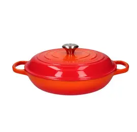 Le Creuset - Signature Campagnard Braadpan Oranjerood 30 cm bij Kookgigant