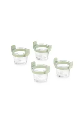 Lékué Airfryer Mini Ovenschaal, set van 4, Glas - Transparent bij Wehkamp