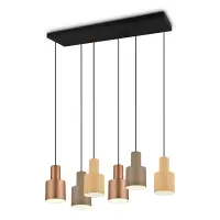 LED Hanglamp E27 | Agudo | Champagne mix | Verstelbaar | IP20 | 6 stuks | Trio Lighting bij 123led