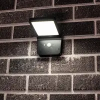 Led Solar wandlamp met sensor | Kimberley | 2700, 5000K (Zwart, IP44) bij 123led