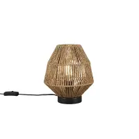 LED Tafellamp E27 | Miki | Rond | Bruin | IP20 | Trio Lighting bij 123led