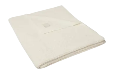 Ledikantlaken Jollein Deken Ledikant Basic Knit Ivory bij Geboortewinkel
