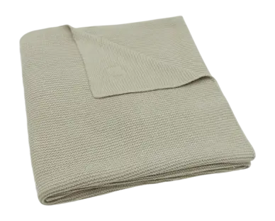 Ledikantlaken Jollein Deken Ledikant Basic Knit Olive Green bij Geboortewinkel