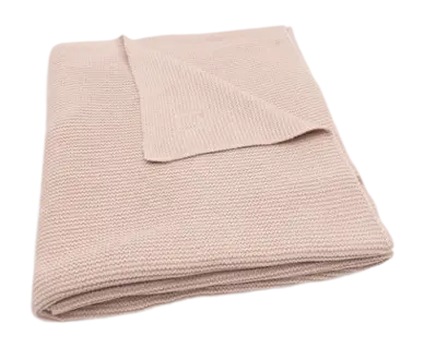Ledikantlaken Jollein Deken Ledikant Basic Knit Wild Rose-100 x 150 cm (Ledikantlaken) bij Geboortewinkel