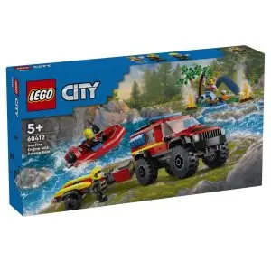 LEGO® City 60412 4×4 Brandweerauto met Reddingsboot bij 't Blokjeshuis