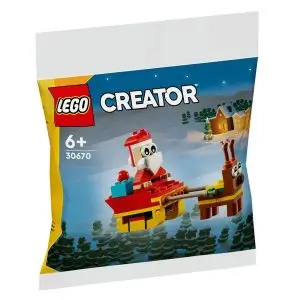 LEGO® Seizoen Kerst 30670 Sledetocht van de Kerstman bij 't Blokjeshuis