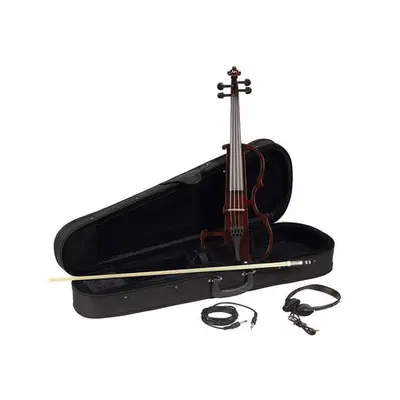Leonardo EV-50-W elektrische viool met actief Shadow element, met softcase, ELS FBV-10 fiber strijkstok bij VDS Instrumenten