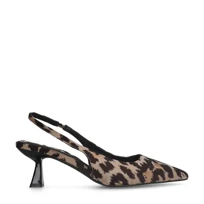 Leopard slingback pumps bij Sacha