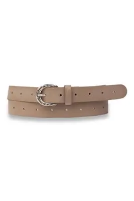 leren riem taupe bij Wehkamp