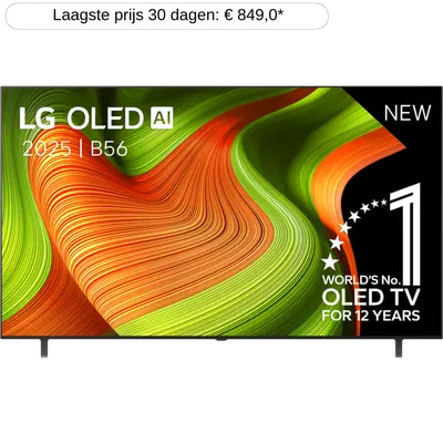 LG OLED55B56LA - Ultra HD 4K - OLED-tv - 55 inch - 2025 bij MediaMarkt
