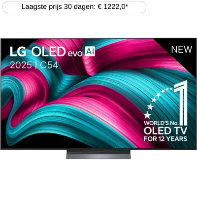 LG OLED55C54LA - Ultra HD 4K - OLED-tv - 55 inch - 2025 bij MediaMarkt