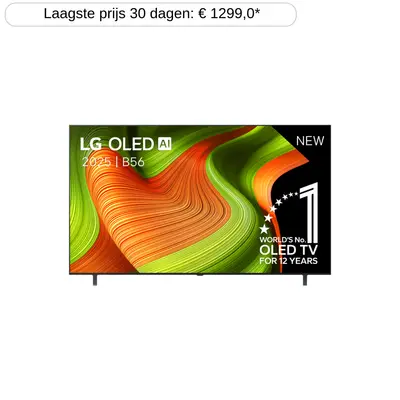 LG OLED65B56LA - Ultra HD 4K - OLED-tv - 65 inch - 2025 bij MediaMarkt