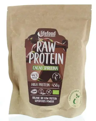 Lifefood Protein Poeder Cacao Spirulina Raw Bio bij Vitatheek