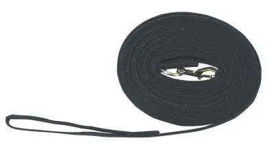 Longeerlijn de luxe zwart bij Paardensportwebshop