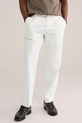 loose chino ecru bij Wehkamp
