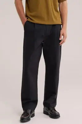 loose fit chino - zwart bij Wehkamp