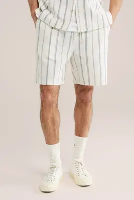 loose fit gestreepte short met structuur bij WE Fashion