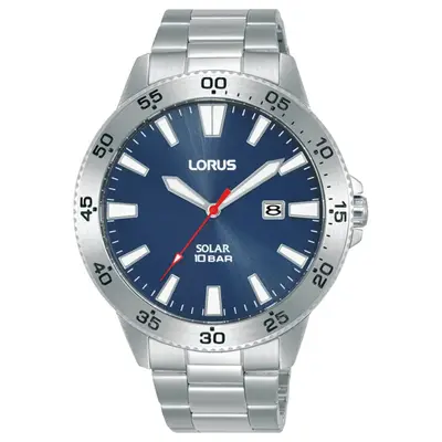Lorus Solar Herenhorloge Met Blauwe Wijzerplaat RX341AX9 bij Brandfield