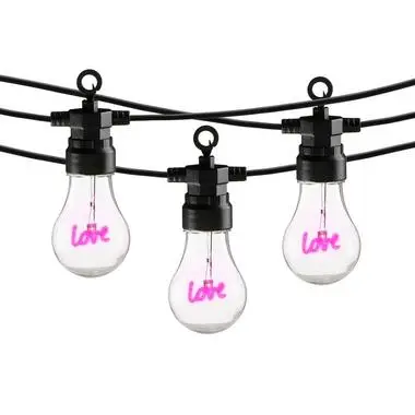 Luca Lighting Love LED Lichtsnoer Buiten - L450 cm - Roze bij Leen Bakker