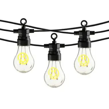 Luca Lighting Smiley LED Lichtsnoer Buiten - L450 cm - Geel bij Leen Bakker