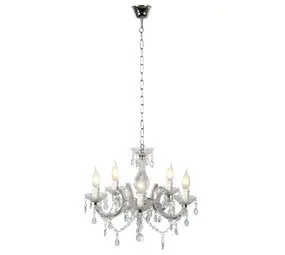 Lucide ARABESQUE - Kroonluchter - Ø 45 cm - 5xE14 - Transparant bij Lamponline