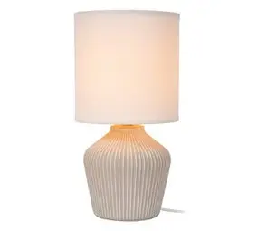 Lucide FILIZ - Tafellamp - Ø 16 cm - 1xE14 - Beige - Essential bij Lamponline