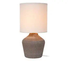 Lucide FILIZ - Tafellamp - Ø 16 cm - 1xE14 - Taupe - Essential bij Lamponline