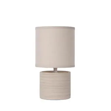 Lucide GREASBY Tafellamp - Beige bij Leen Bakker