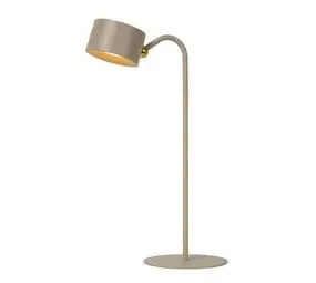 Lucide JOLAN - Oplaadbare Bureaulamp/Klemlamp/Wandlamp - Accu/Batterij - LED Dim to warm - 1x3,5W 2700K/5700K - Taupe bij Lamponline