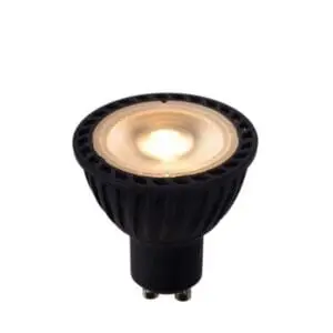 Lucide LED BULB Led lamp 5cm LED Dim to warm GU10 5W 2200K/3000K Zwart bij Breman Verlichting