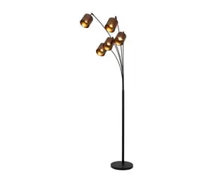Lucide RANKOS - Vloerlamp - 5xE14 - Zwart bij Lamponline