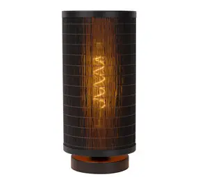 Lucide TAGALOG - Tafellamp - Ø 15 cm - 1xE27 - Zwart bij Lamponline