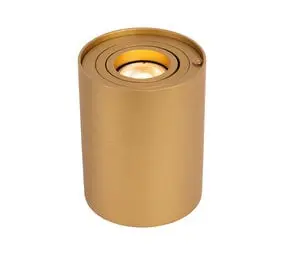 Lucide TUBE - Tafellamp - Ø 9,6 cm - LED 3 StepDim - GU10 (MR16) - 1x5W 2700K - Mat Goud / Messing bij Lamponline
