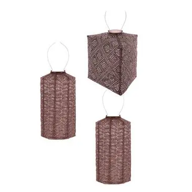 Lumiz Lampion op zonne energie - Solar tuinverlichting - Plum Set - 3 stuks bij Leen Bakker
