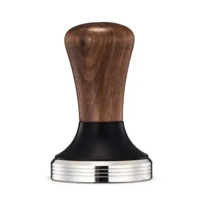 Luxe zware Tamper - Zwart/Hout bij Barista Huis