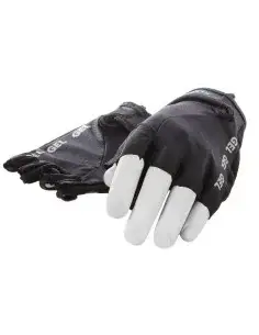 Lycra handschoen Mirage met gelpads maat S - zwart/zwart bij Fietsonderdeel.com