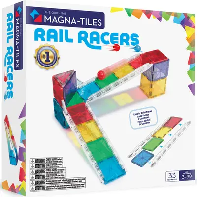 magna-tiles knikkerbaan rail racers - 33st bij ilovespeelgoed