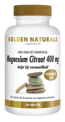 Magnesium Citraat 400 mg (180 tabletten) bij Vitaminadviceshop
