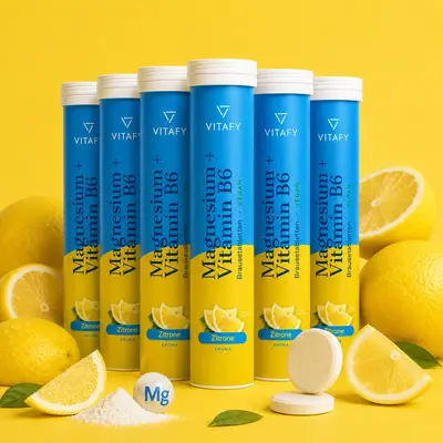 Magnesium + Vitamine B6 - Lemon (20 bruistabletten) - 6 Pack bij Bodylab