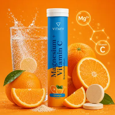 Magnesium + Vitamine C - Orange (20 bruistabletten) bij Bodylab