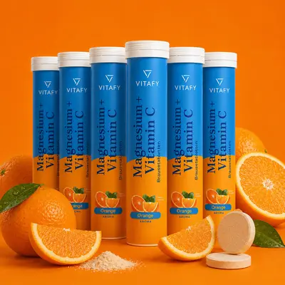 Magnesium + Vitamine C - Orange (20 bruistabletten) - 6 Pack bij Bodylab