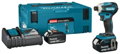 Makita DTD172RTJ 18V Li-ion accu slagschroevendraaier set (2x5.0Ah) in Mbox bij Kippers Rijssen