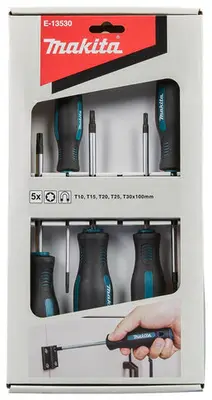 Makita SCHROEVENDRAAIERSET 5-DELIG B TORX bij Gereedschappelijk